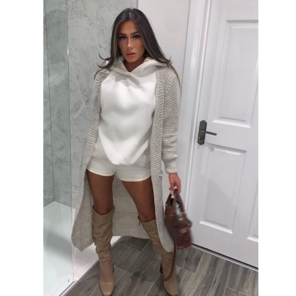 Knitted Long Sleeve Open Front Long Maxi Cardigan Sweater Duster - Picture 9 of 16